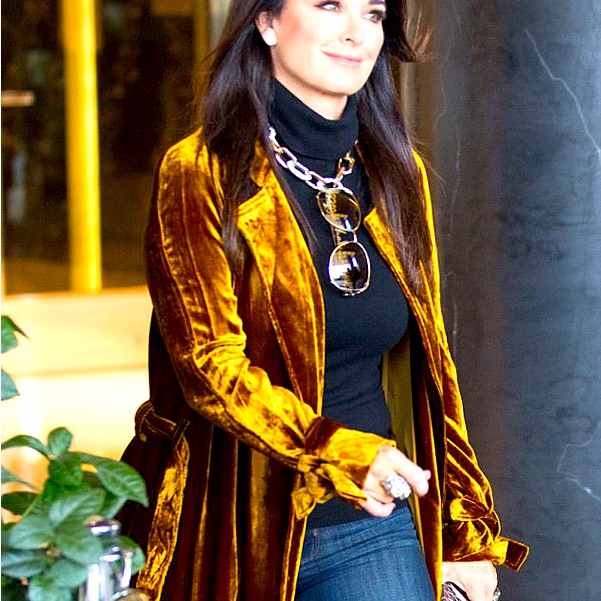 Alc Kendall Velvet Trench Dress Golden Yellow 6